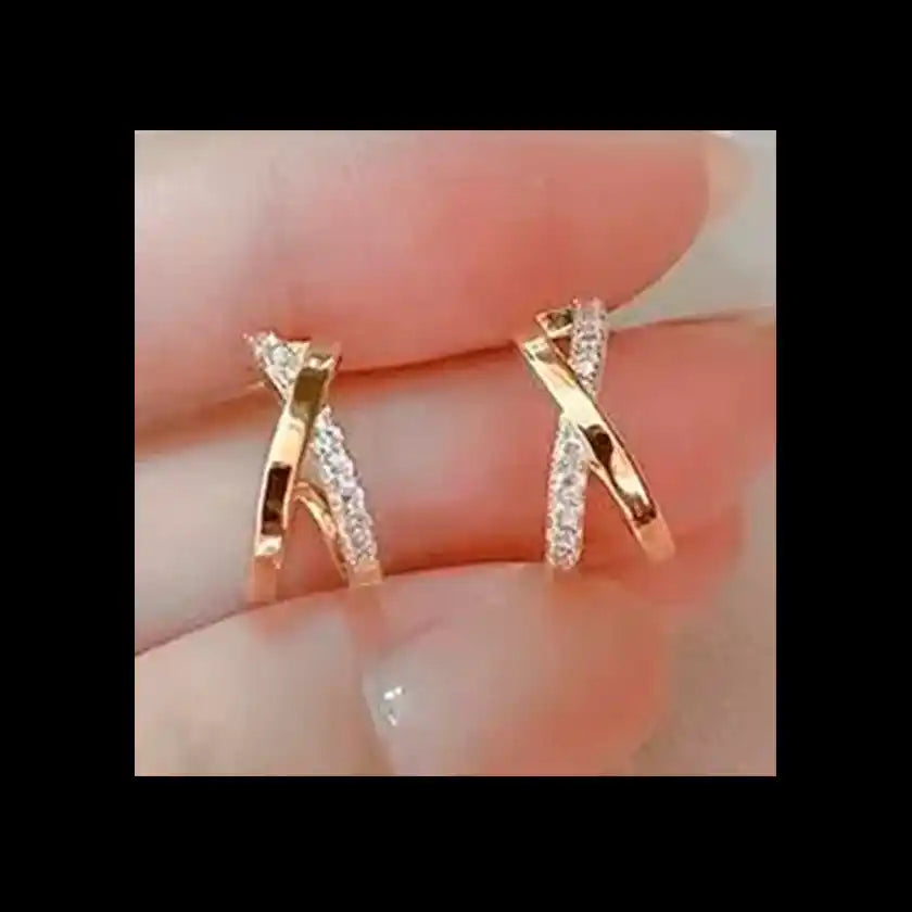 Boucles d'oreilles Croisé Etoilé