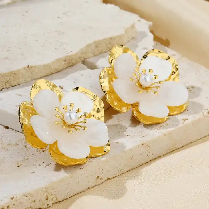 Boucles d'oreilles Fleur de Pommier