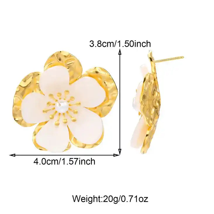 Boucles d'oreilles Fleur de Pommier