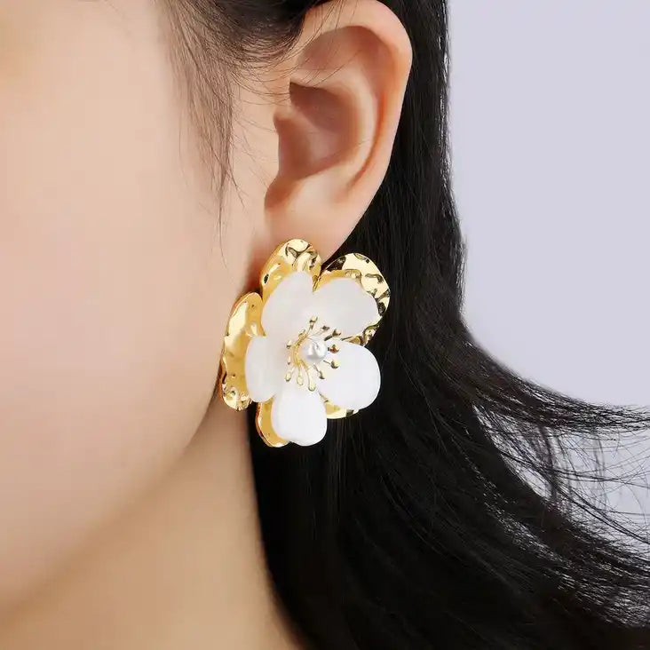 Boucles d'oreilles Fleur de Pommier