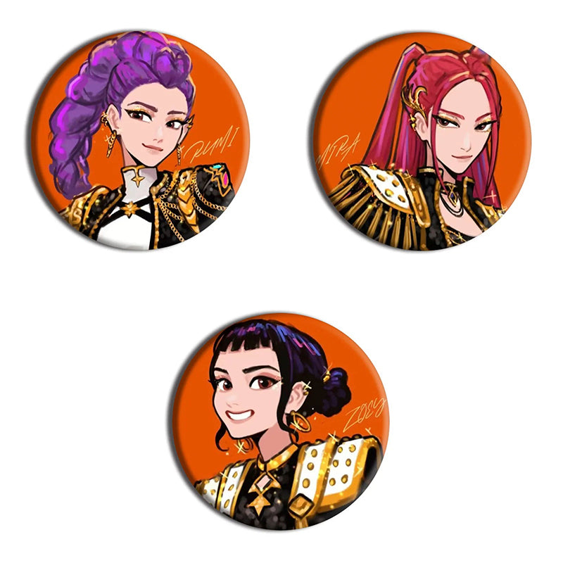 Badges Kpop Demon Hunters (3 modèles au choix)