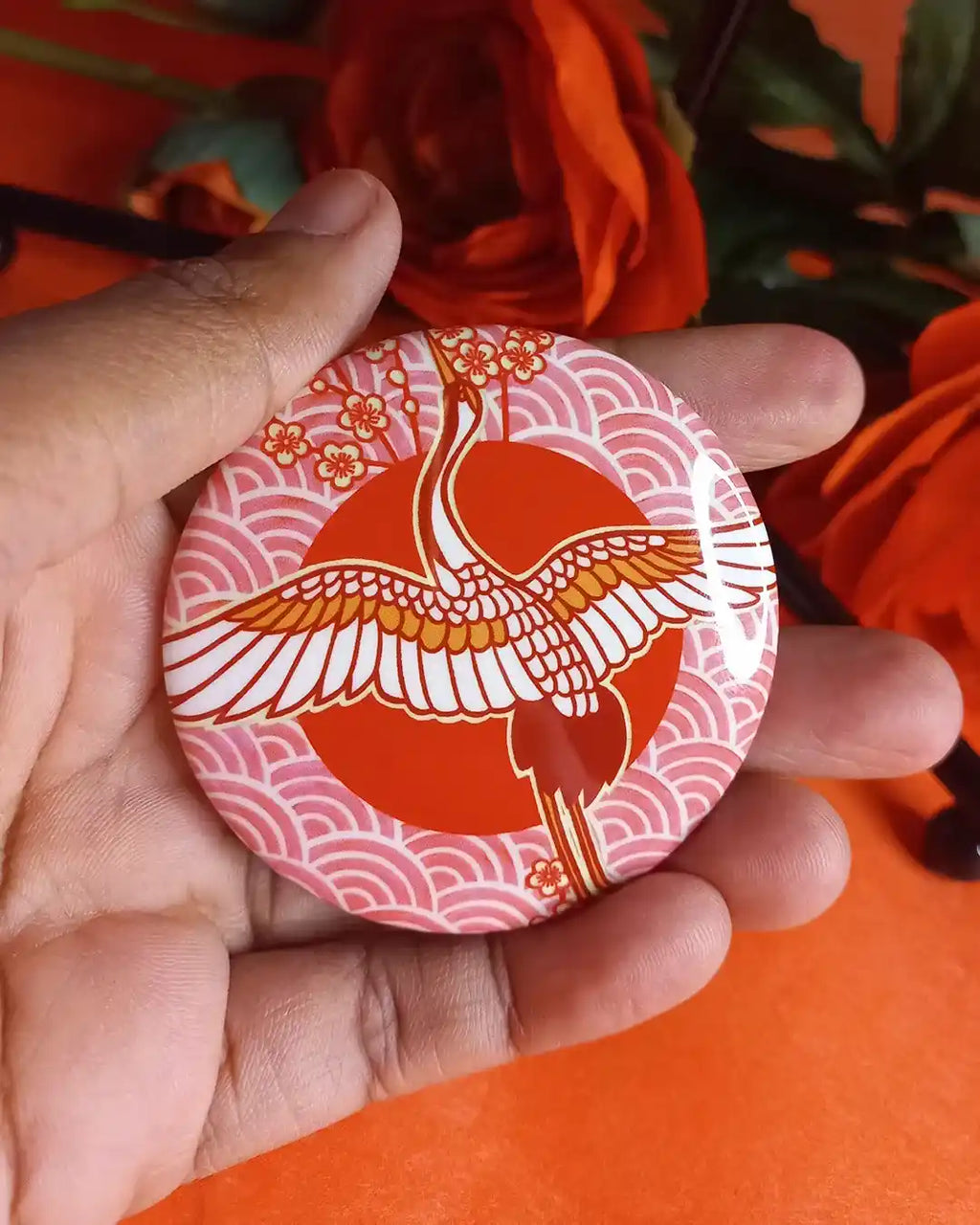 Badge Phosphorescent Grue Japonaise