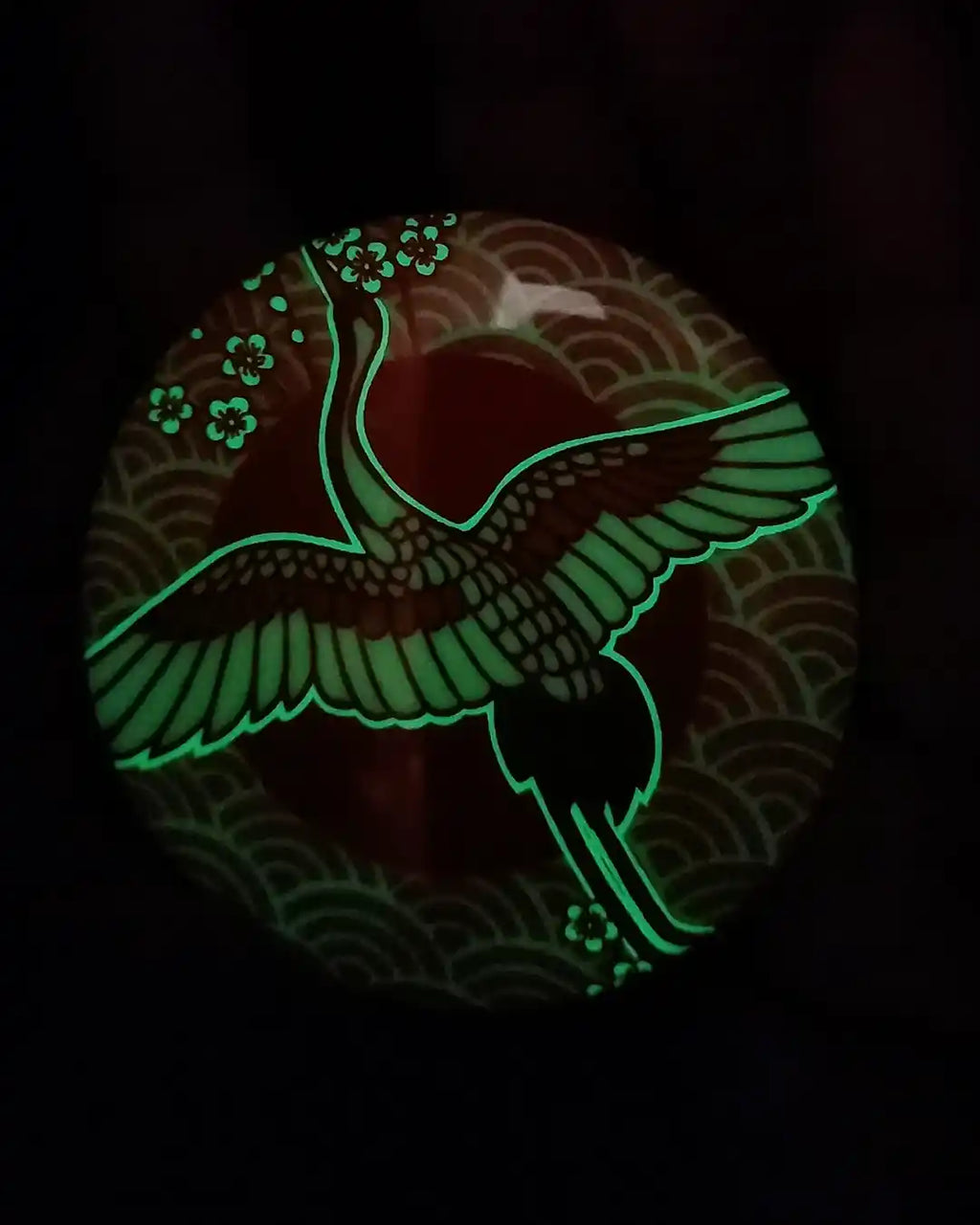 Badge Phosphorescent Grue Japonaise