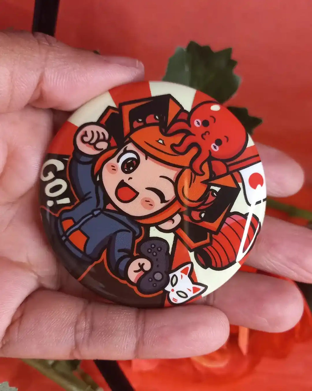 Badge Phosphorescent Geekélia Gamer