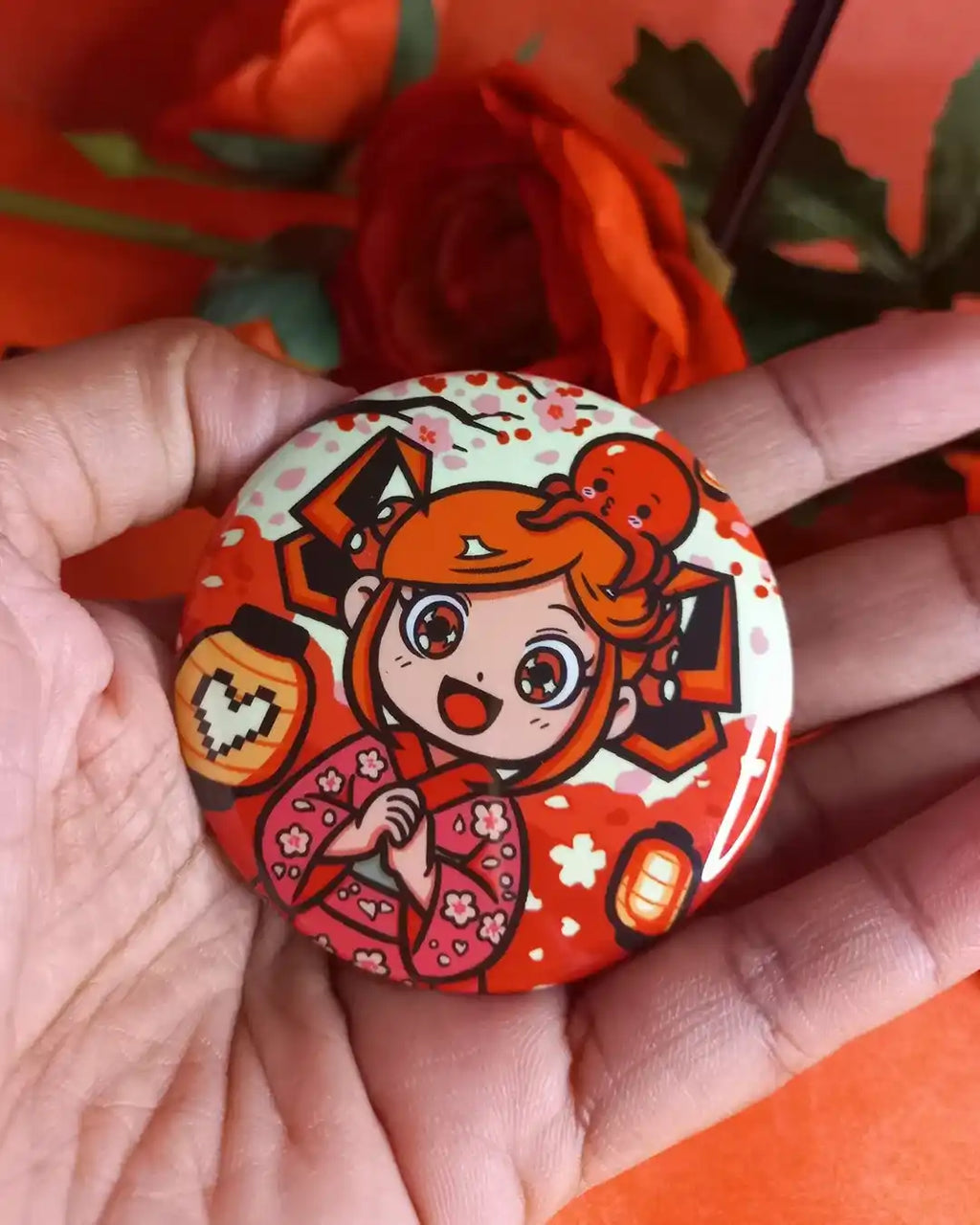 Badge Phosphorescent Geekélia Sakura