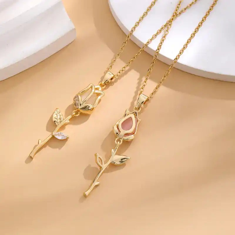 Collier Rose Enchantée