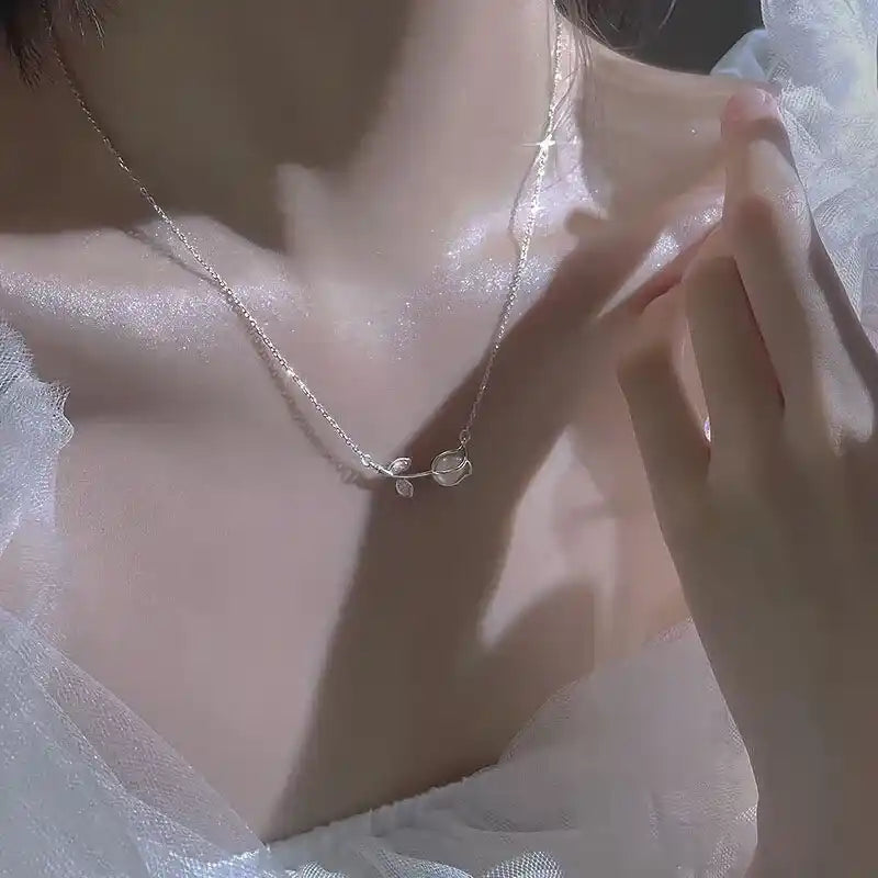 Collier Tulipe Argentée