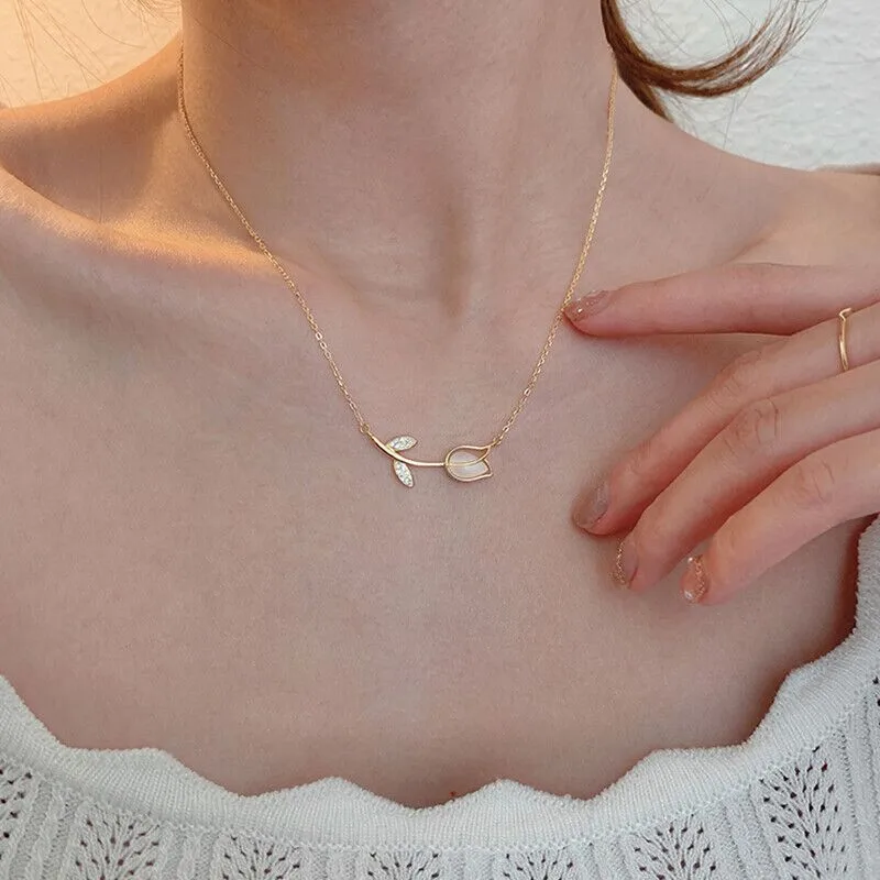 Collier Tulipe Dorée