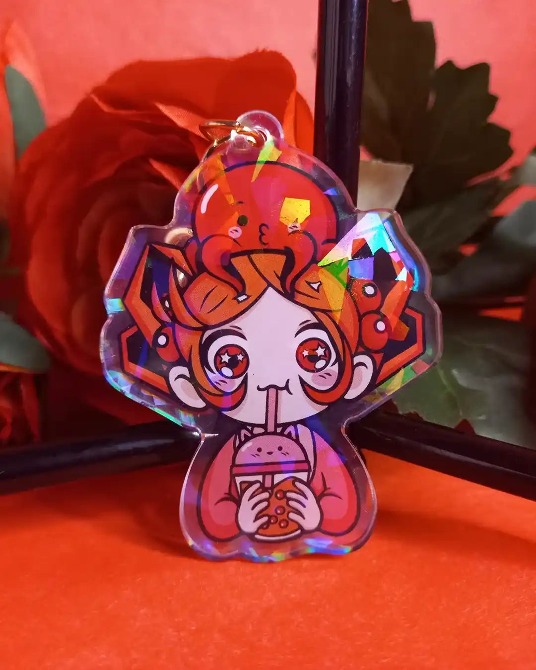 Porte-clé Geekélia et Takoyageek Bubble Tea