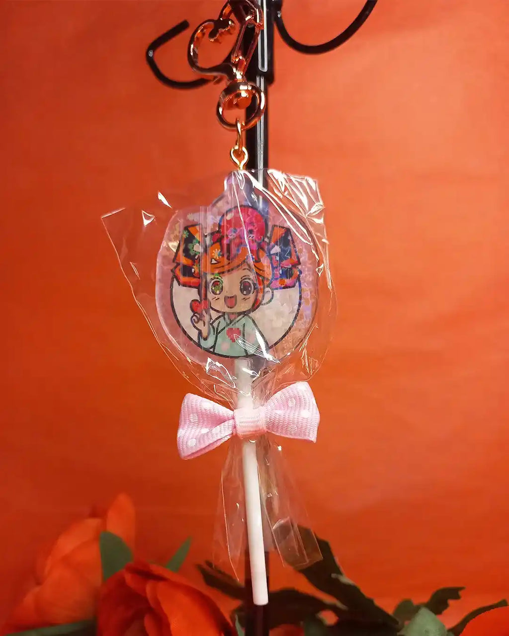 Porte-clé Lollipop Geekélia et Takoyageek Coeur