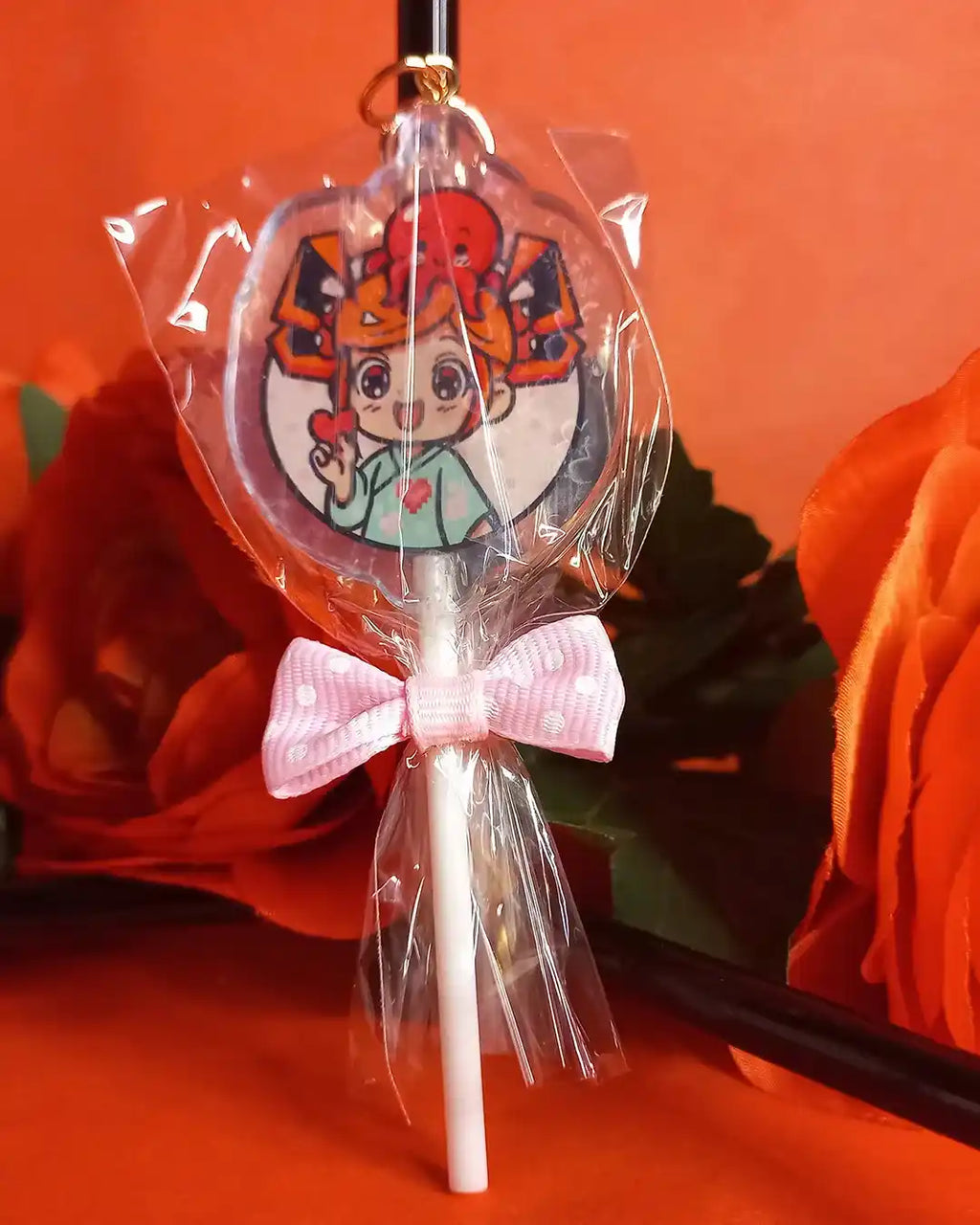 Porte-clé Lollipop Geekélia et Takoyageek Coeur