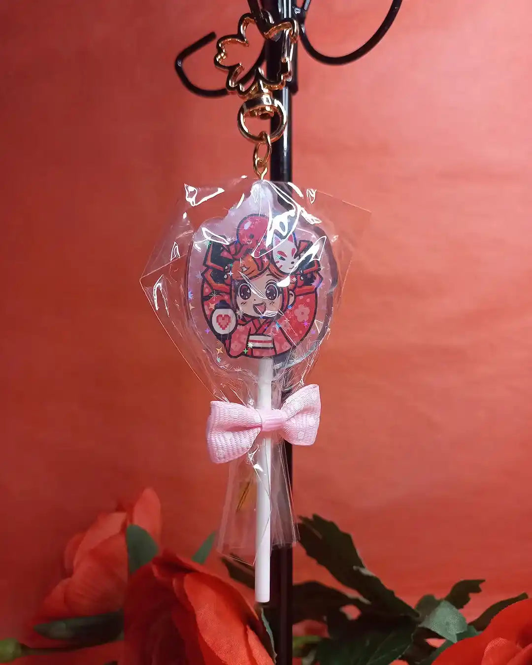 Porte-clé Lollipop Geekélia et Takoyageek Sakura