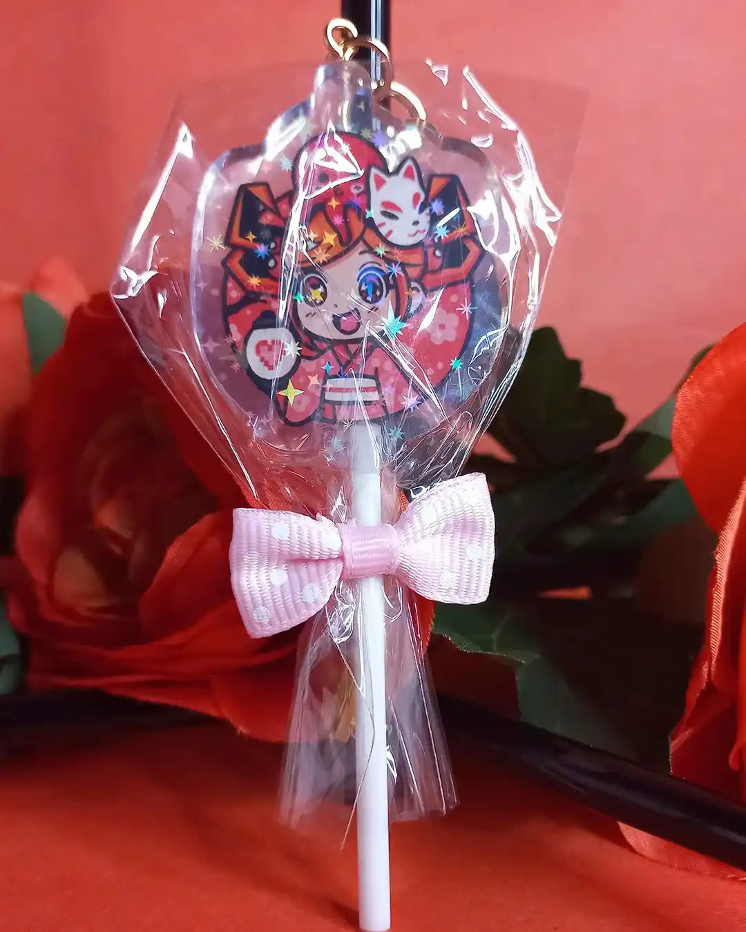 Porte-clé Lollipop Geekélia et Takoyageek Sakura