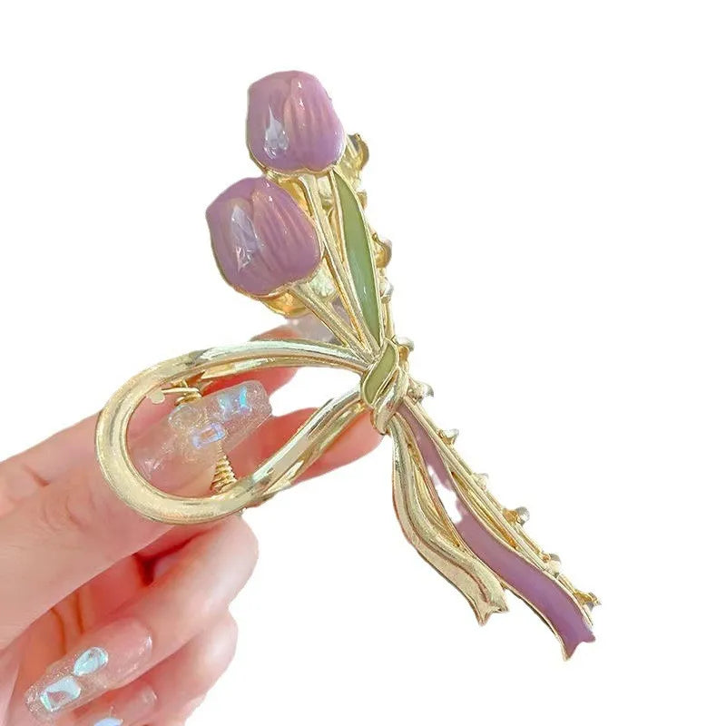 Pince à cheveux Tulipe Romantique