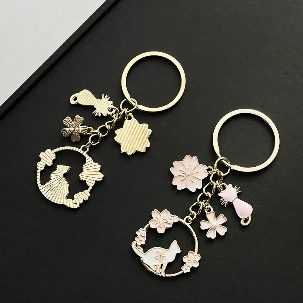 Porte-clé Chat et Sakura