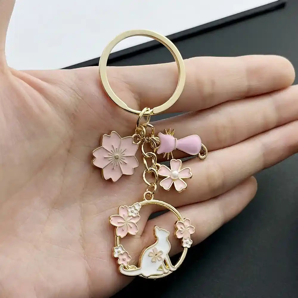 Porte-clé Chat et Sakura