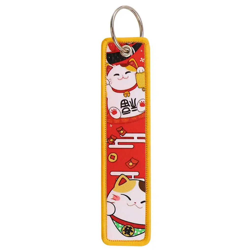Porte-clé Maneki Neko Rouge Porte-Bonheur #02