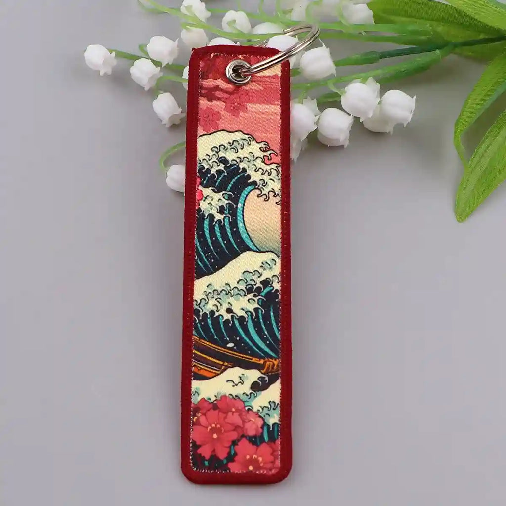 Porte-clé Kanagawa Rouge Vague Impériale #06