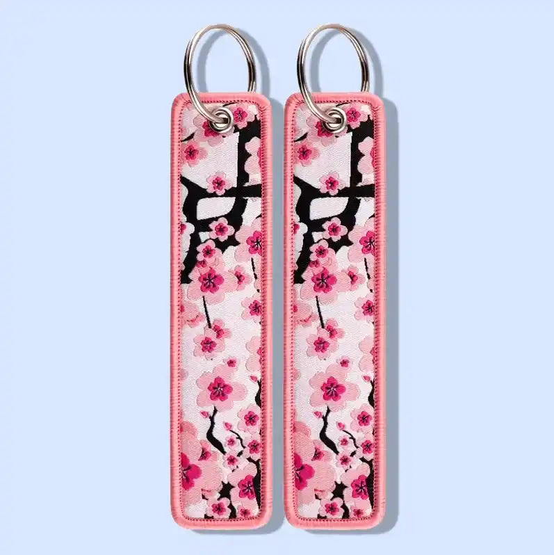 Porte-clé Fleurs de Cerisier Rose Eternel #07