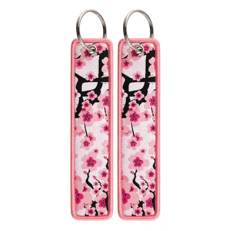 Porte-clé Fleurs de Cerisier Rose Eternel #07