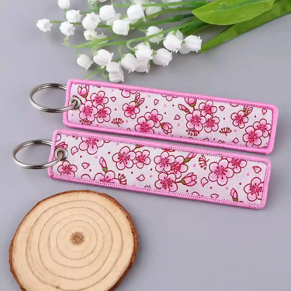 Porte-clé Fleurs de Cerisier Rose Printanier #11