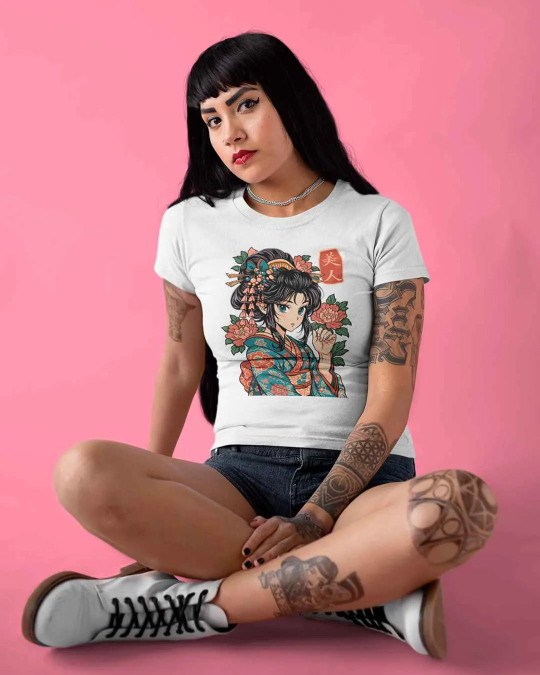 Geisha / T-shirt manga unisexe en précommande