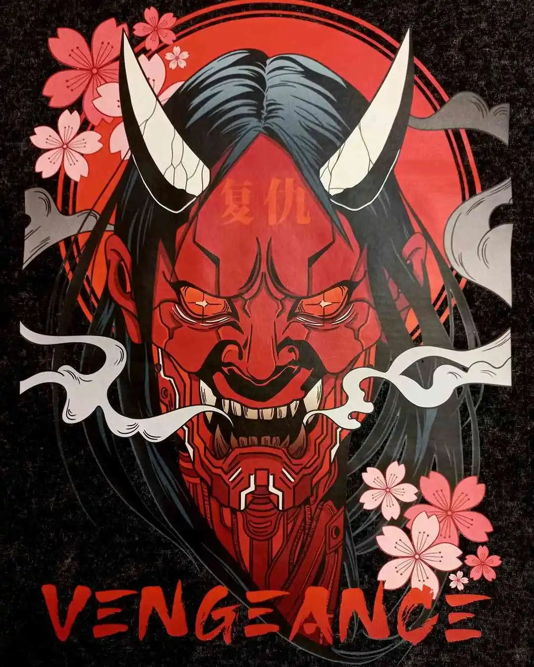 Hannya Vintage / T-shirt manga coton épais unisexe en précommande