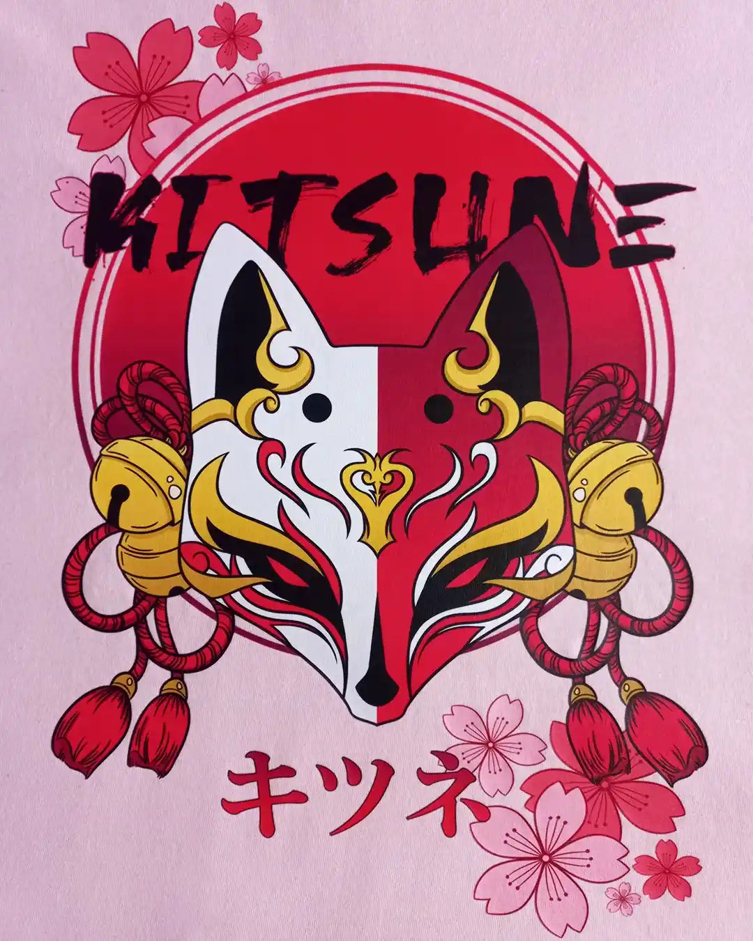 Masque Kitsune / T-shirt manga coton épais unisexe en précommande